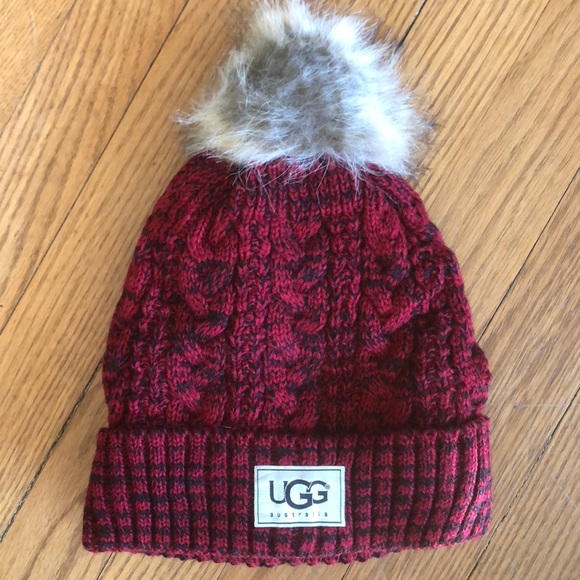 red ugg hat